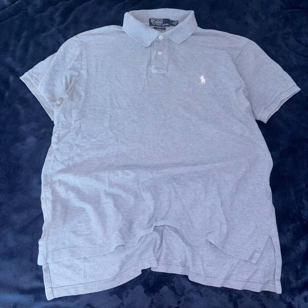 Polo by Ralph Lauren Custom Fit Polo Shirt Gray Size L